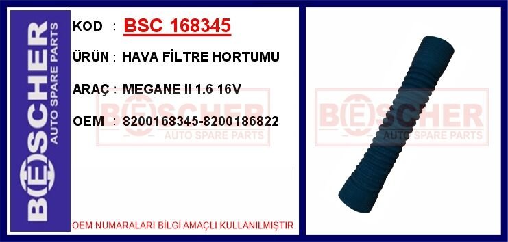 HAVA FİLTRE HORTUMU MEGANE II 1.6 16V