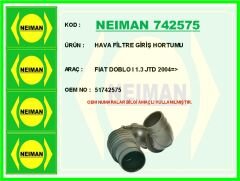 HAVA FİLTRE GİRİŞ HORTUMU FIAT DOBLO I 1.3 JTD 200...