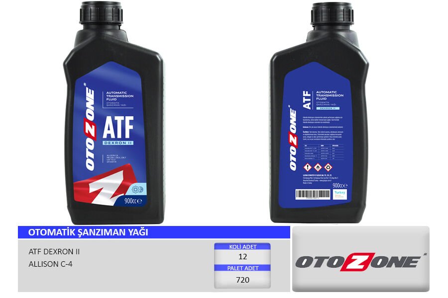 OTOMATİK ŞANZIMAN YAĞI ATF II 900CC DEXRON II (KIR...