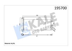 KLİMA KONDENSERİ LINEA 1.3 JTD (628x305x12) (1 SIR...