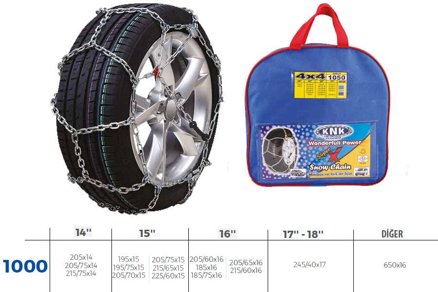 PATİNAJ ZİNCİRİ 4x4 JEEP - MİNİBÜS VE HAFİF TİC.AR...