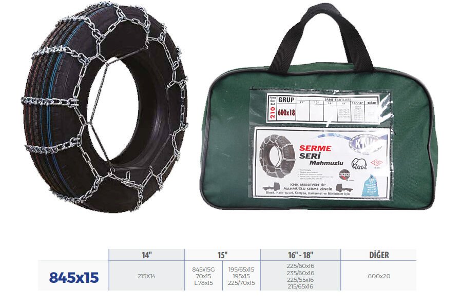 PATİNAJ ZİNCİRİ MİNİBÜS VE KAMYONET SERME (215x65x...