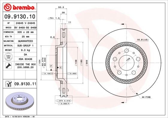 ÖN FREN AYNASI VOLVO S60 (00-10) S80 (98-06) V70 (...