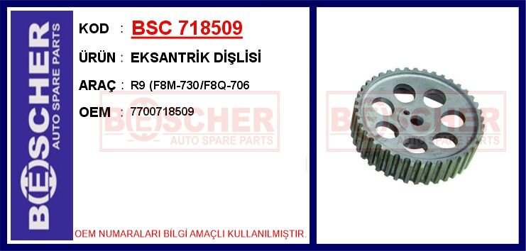 EKSANTRİK DİŞLİSİ R9 (F8M-730/F8Q-706