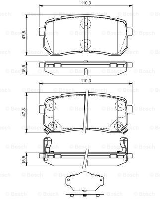 ARKA FREN BALATASI H1 07-> IX55 08-> CARNIVAL 06-> SORENTO 15->