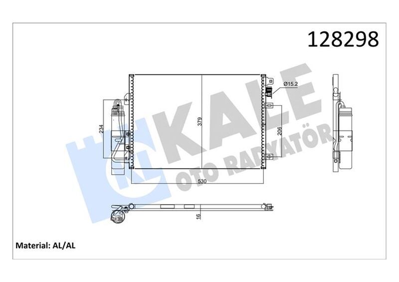 KLİMA (KONDERSERİ) RADYATÖRÜ RENAULT CLİO II 98>...