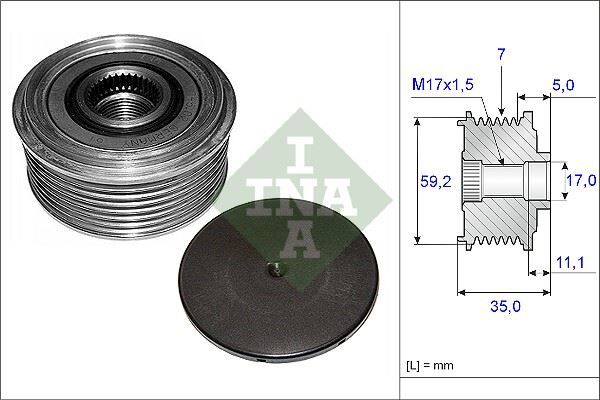 ALTERNATÖR KASNAĞI (RULMANLI) TRANSİT 2.4 TDCI (00...
