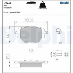 ARKA FREN BALATASI CORSA F 19> C4 20> 2008 1...