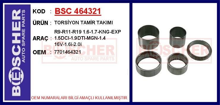 TORSİYON TAMİR TAKIMI R9-R11-R19 1.6-1.7-KNG-EXP 1...