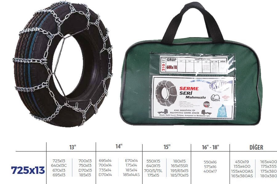 PATİNAJ ZİNCİRİ BİNEK VE HAFİF TİC.ARAÇ SERME 13-1...
