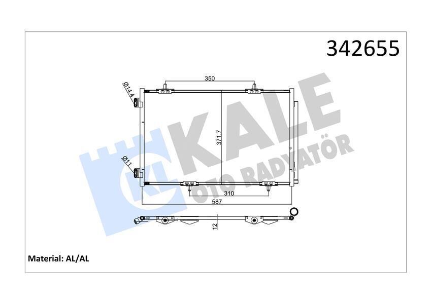 KLİMA RADYATÖRÜ (KONDENSERİ) P301-CITROEN C-ELYSEE...
