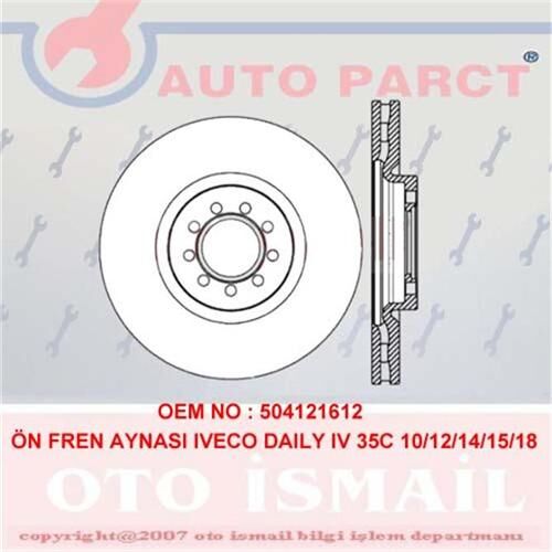 FREN DİSKİ ÖN IVECO DAILY IV 06>11 DAILY V 11&g...