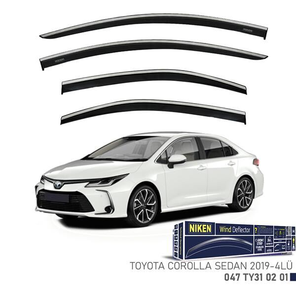 KROMLU CAM RÜZGARLIĞI TOYOTA COROLLA SD 2019- 4LÜ