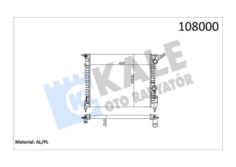 RADYATÖR NORMAL R19 1400cc-1.6 KARBÜRATÖRLÜ (2 SIR...