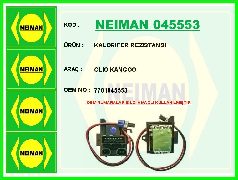 KALORIFER REZISTANSI CLIO KANGOO
