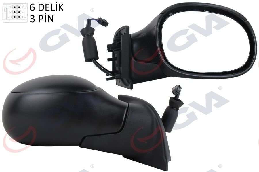 DIŞ DİKİZ AYNASI SAĞ C3 02> ELEKTRİKLİ+ISITMALI...