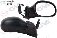 DIŞ DİKİZ AYNASI SAĞ C3 02> ELEKTRİKLİ+ISITMALI...