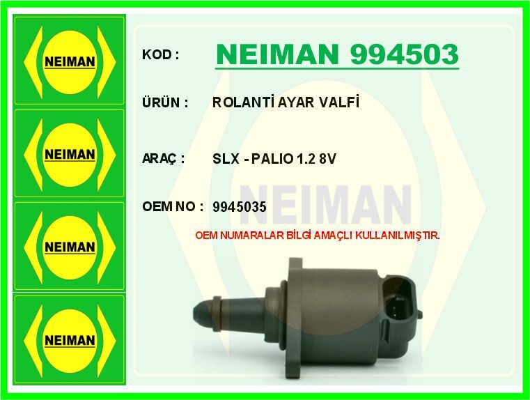 ROLANTİ AYAR VALFİ SLX - PALIO 1.2 8V