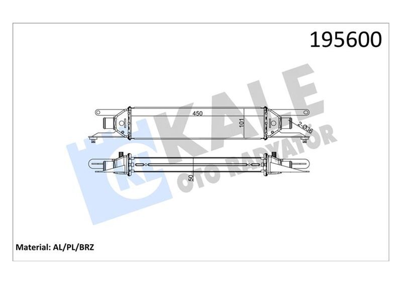 TURBO RADYATÖRÜ (INTERCOOLER) LINEA 1.3JTD (450x10...