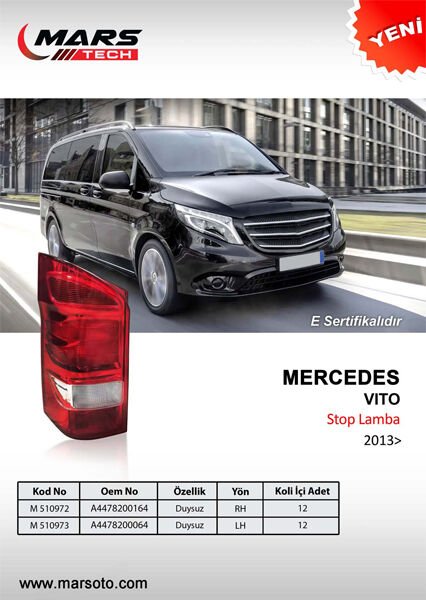 STOP LAMBASI SOL MERCEDES VITO W447 14> DUYSUZ