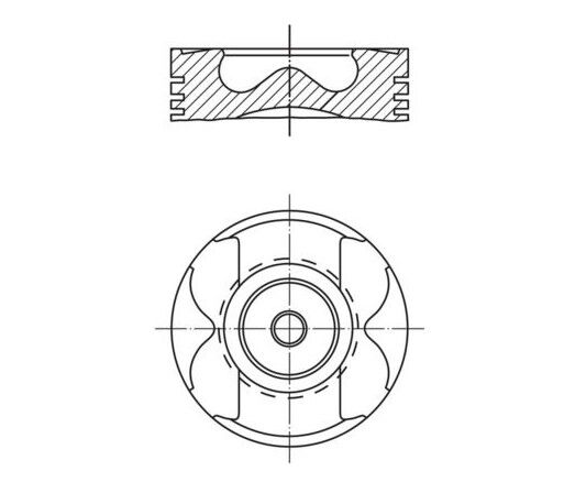 PISTON + SEGMAN STD 80.00mm MERCEDES OM622 W447 . ...