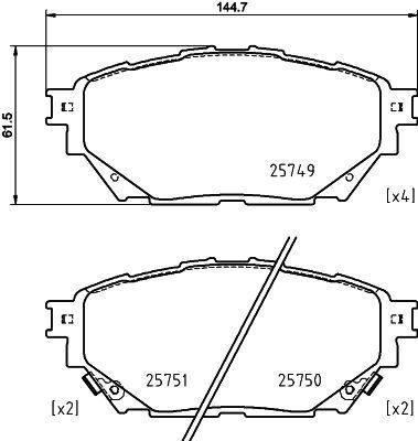 FREN BALATASI ON/ARKA CANTER FUSO FE859 12- / EURO5 TFB75-TFB85 (UZUN SASE)