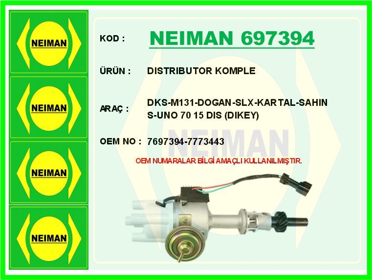 DISTRIBUTOR KOMPLE DKS-M131-DOGAN-SLX-KARTAL-SAHIN...