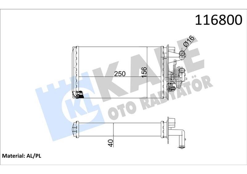 KALORİFER RADYATÖRÜ TMPR 1.6-2.0 MUSLUKSUZ (2 SIR...