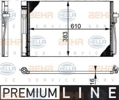 KLIMA RADYATORU E60-E61-E63-E64-E65-E66 M472-N47N-N57-M57N 03-10