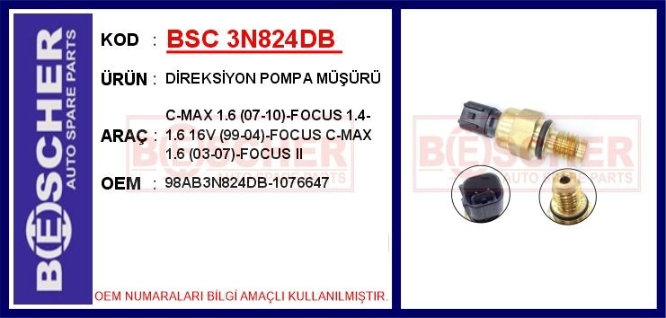 DİREKSİYON POMPA BASINÇ MÜŞÜRÜ FORD FOCUS 98> (...