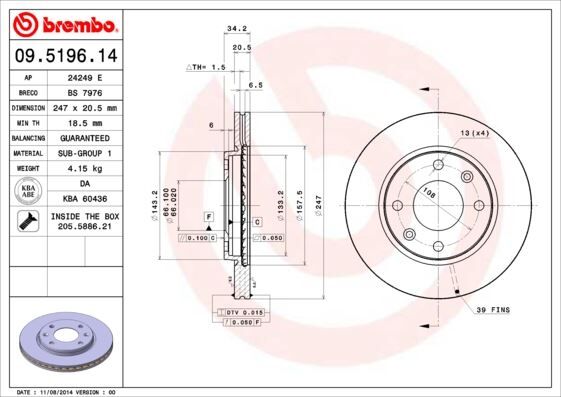 ÖN FREN AYNASI P106 I-II(91-02)206 98=>306 (93-...