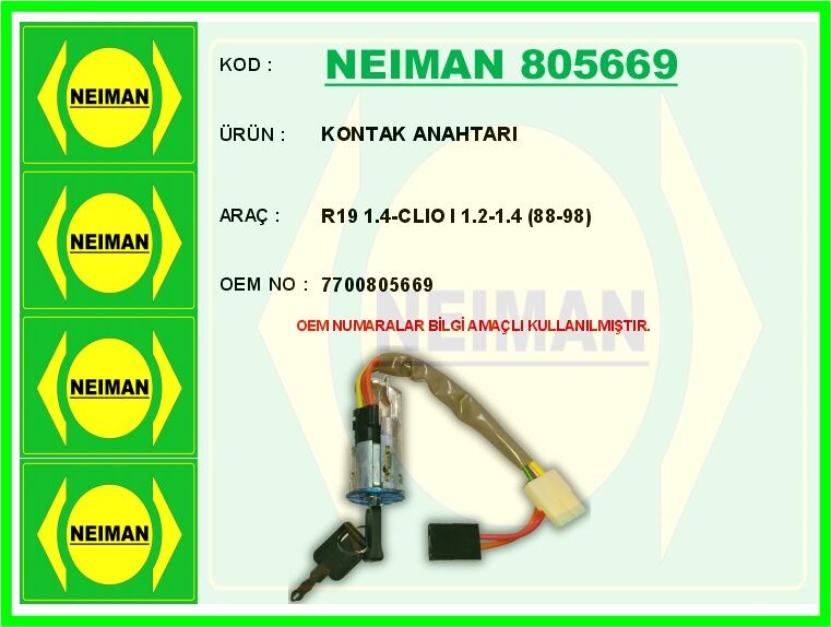 KONTAK ANAHTARI R19 1.4-CLIO I 1.2-1.4 (88-98)