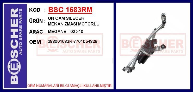 ON CAM SILECEK MEKANIZMASI MOTORLU MEGANE II 02 &g...