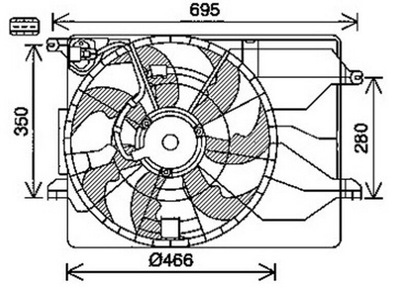 FAN RADİATOR FAN ()IX35 1.6 GDI 2010+ DAVLUMBAZLI