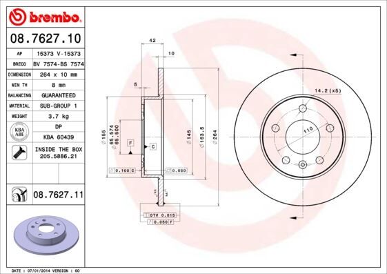 ARKA FREN AYNASI ASTRA H-COMBO C 02> MERIVA A-B...