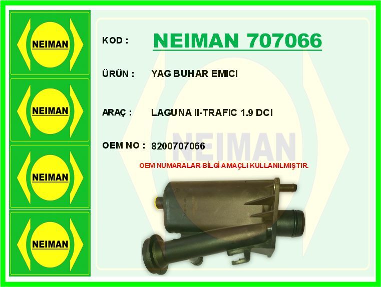 YAG BUHAR EMICI LAGUNA II-TRAFIC 1.9 DCI