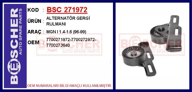 ALTERNATÖR GERGİ RULMANI MGN I 1.4-1.6 (96-99)