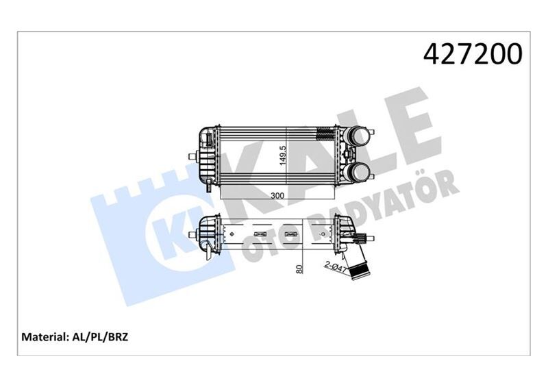 INTERCOOLER COURIER FIESTA 1.5TDCI 1.6TDCI 18>