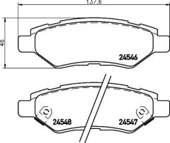 ARKA DİSK FREN BALATASI CADILLAC CTS 2.8/3.0/3.6 0...