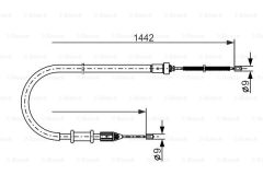 EL FREN TELI SAG (1442MM) KANGOO 97-
