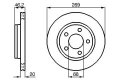 FREN DISKI ARKA A100  85-