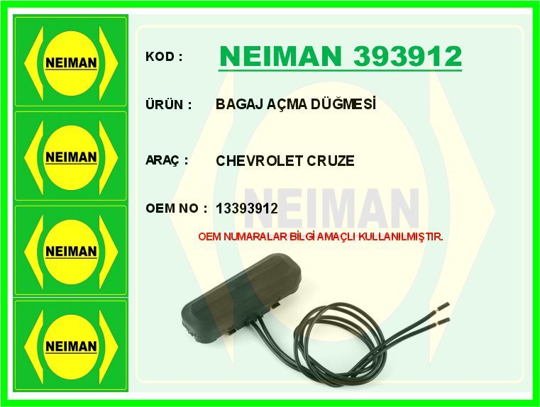 BAGAJ AÇMA DÜĞMESİ CHEVROLET CRUZE