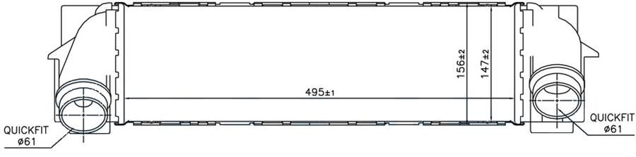 INTERCOOLER BRAZİNG INTERCOOLER (495X146X76)F25 X3...