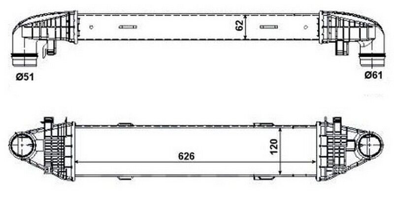 INTERCOOLER BRAZİNG INTERCOOLER (630X120X64 96535