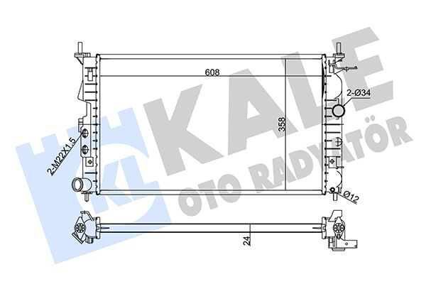 RADYATÖR VECTRA B (AC+KLİMASIZ+MEK+OTOM) (607x378x...