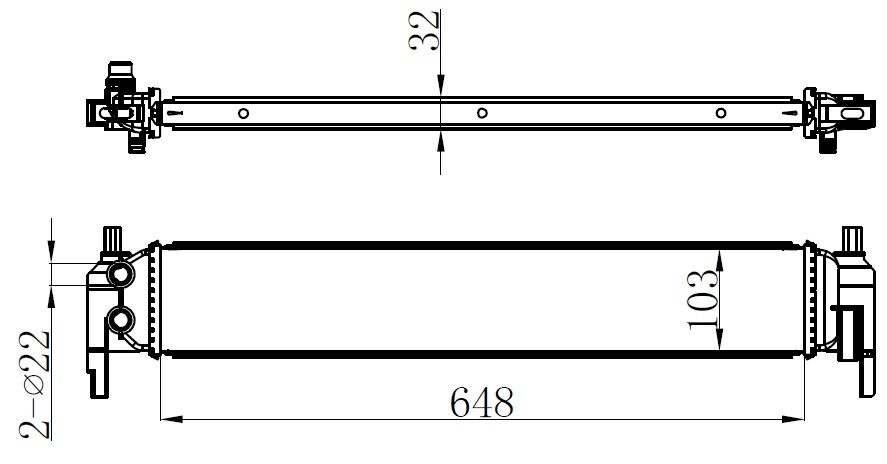 INTERCOOLER BRAZİNG INTERCOOLER (648X103X32)GOLF V...