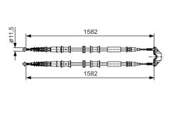 EL FREN TELI KOMPLE 1582 MM DISK FREN CORSA C COMBO C 01-11