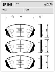 ÖN FREN BALATA HYUNDAI TUCSON 1.6L D4FE CRDİ dizel...