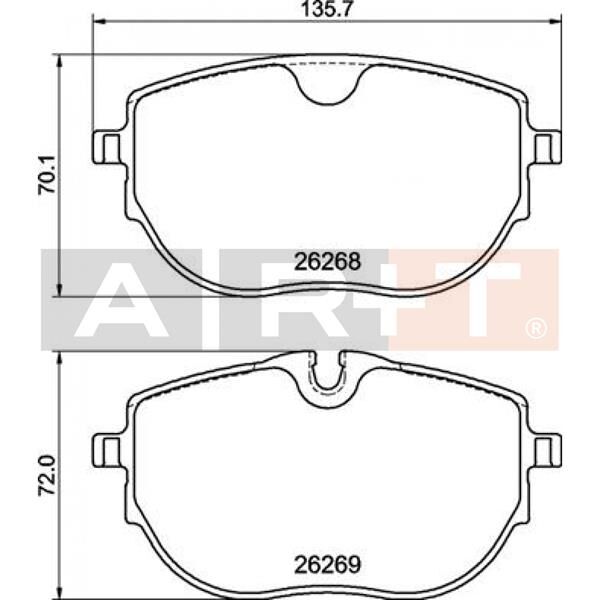 ÖN BALATA VW T6-T7 2015=>
