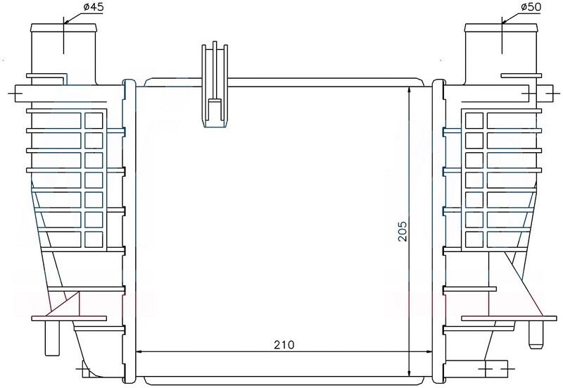 INTERCOOLER BRAZİNG INTERCOOLER A/M(210X205X64)CLİ...